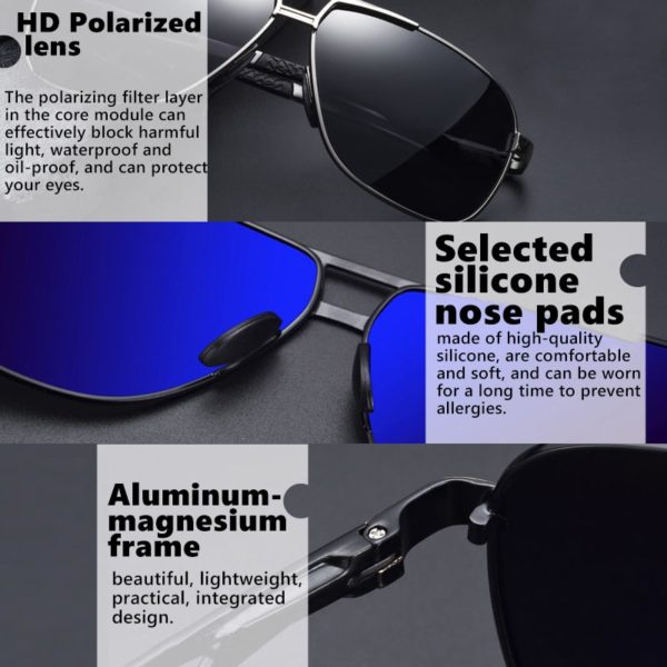 Top Quality Square Retro Photochromic Aluminum Sunglasses Men Polarized Driving Women Sun Glasses For Men Brown 2