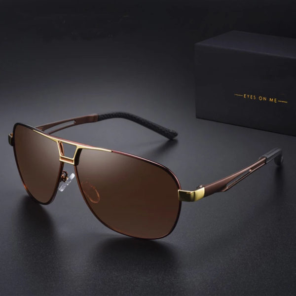 Top Quality Square Retro Photochromic Aluminum Sunglasses Men Polarized Driving Women Sun Glasses For Men Brown.jpg Q90.jpg