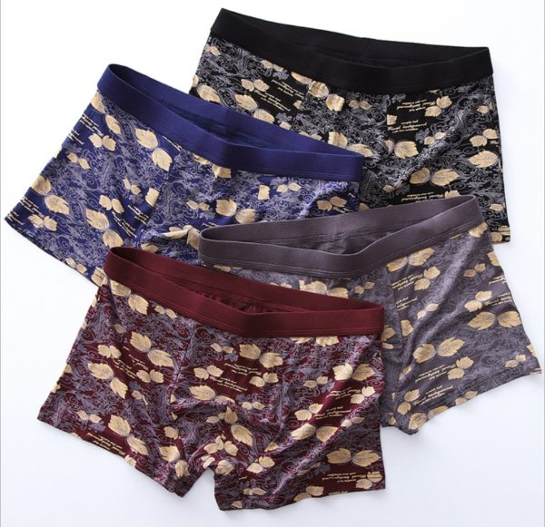 Bamboo Male Panties Sexy Underwear Men Cuecas Boxer New Fashion Boxer Shorts Mens Underware 4pcs lot 4