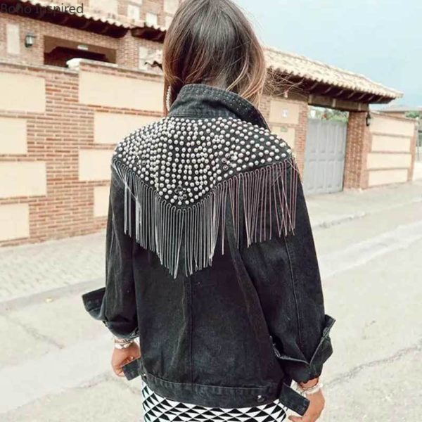 Boho Inspired Oversized multi floral Embroidered Denim Jacket long sleeve casual chic jacket coat women 2020 4