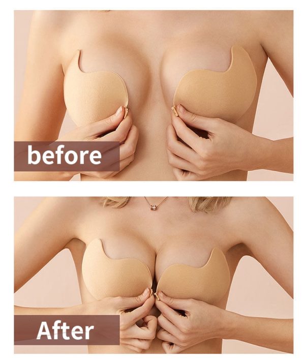 Invisible Push Up Bra Backless Strapless Bra Seamless Front Closure Bralette Underwear Women Self Adhesive Silicone 4