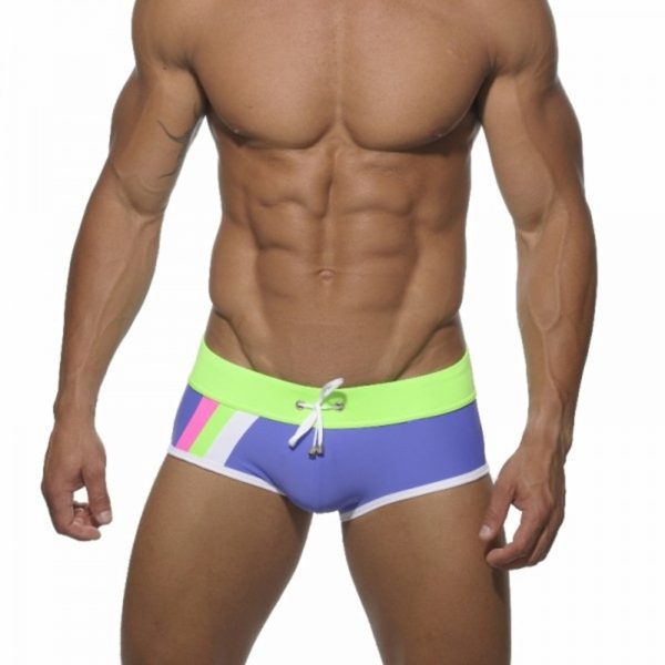 Summer Men Swimsuit Nylon Swimming Boxer Trunks Sexy Low Waist Swimwear Fashion Gay Male Pouch Beach 3