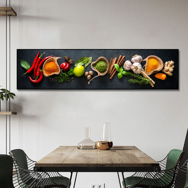 Grains Spices Peppers Food Canvas Art Painting Kitchen Decoration Poster Prints For Dining room Wall Art 1