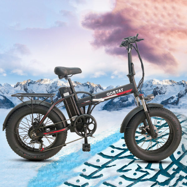 Electric Bicycle 20 Inch 750W 48V 17Ah Folding E Bike Fat Tire Beach Cruiser Electric Motorcycle 1