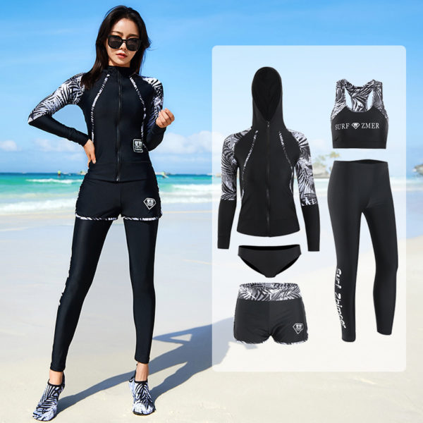 Women s 5pcs Men 3pcs set Long Sleeve UV Sun Protection Rash Guard Full Body Basic 3