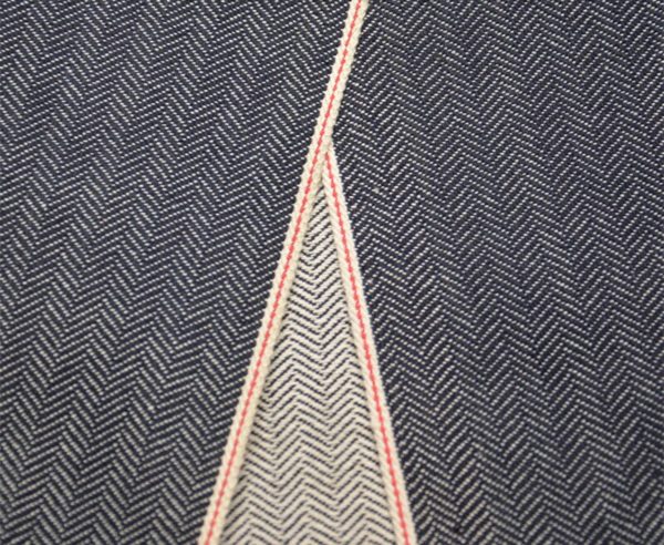 13oz WingFly Herringbone Denim Material Zig zag 100 Cotton Indigo Selvedge Denim Fabric W82328 2