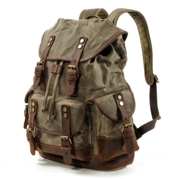 European American Outdoor Backpack Leisure Student Schoolbags Large Capacity Travel Backpack Canvas Climbing Bag EW9508 2