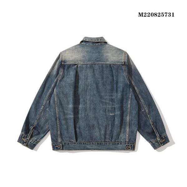 Premium Japanese Vintage Mens Selvedge Denim Jacket Knife Cut Patch Selvedge Jeans Jacket For Men Heavy 1