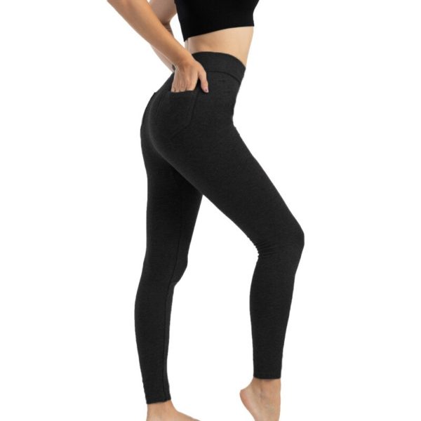 Warm Leggings With Pockets Elastic Slim Bottoming Pants Women s Fashion Spanx Leggings Pockets All in 3