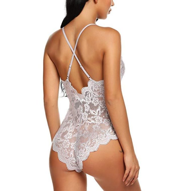 3XL Inner Wear Lace Women Lingerie Store Snap Crotch Teddy Bodysuit Contrast Sexy One Piece Babydoll 2