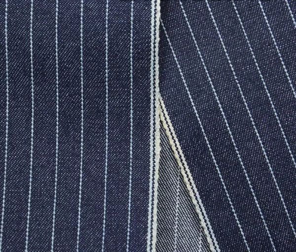 13oz Blue And White Striped Denim Fabric Best Selvedge Jeans Denim Textile Manufacturers W83423