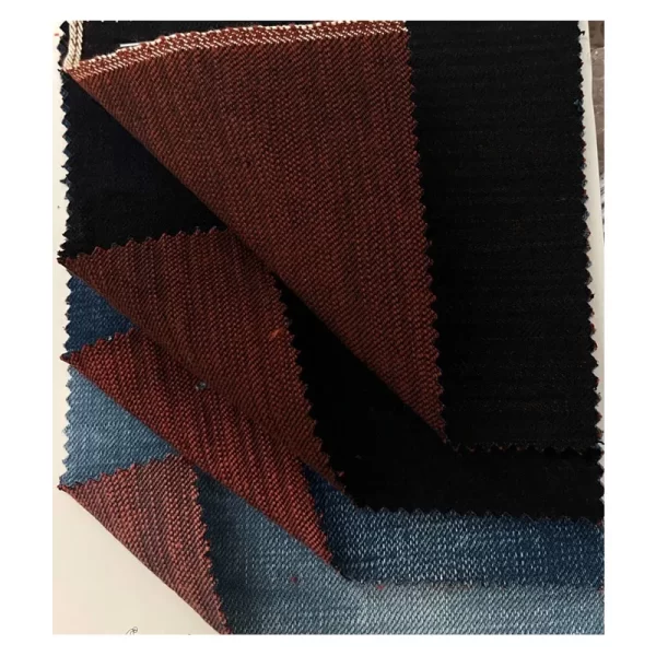 18oz Selvadge Heavyweight Denim Fabric Manufacturers Red Affordable Selvedge Denim Fabric Wholesale Bike Jeans Cloth W334932