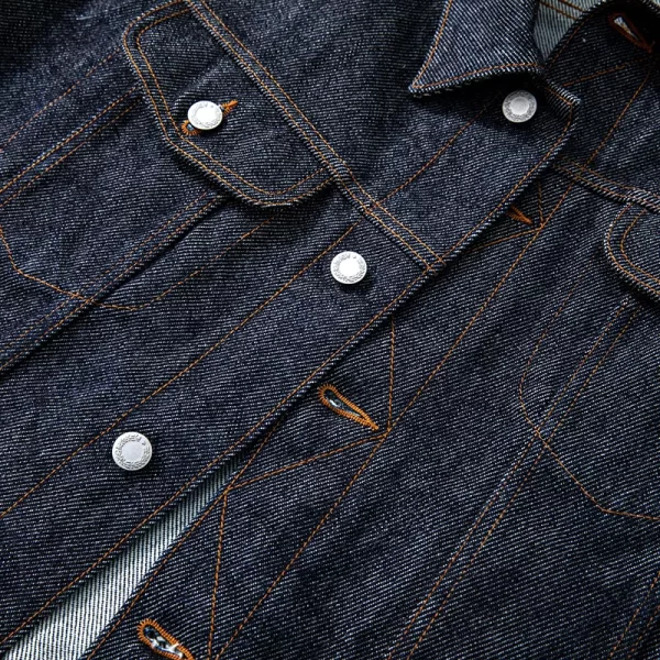 25oz Durable Selvedge Denim Jackets For Men Motorcycle Jeans Jacket Heavy Weight Selvage Denim Coat Men 3